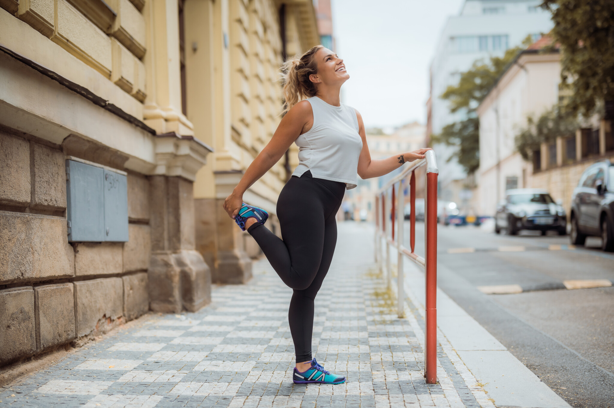 The microbiologist’s knees hurt.  Her barefoot shoe business now rakes in 120 million a year