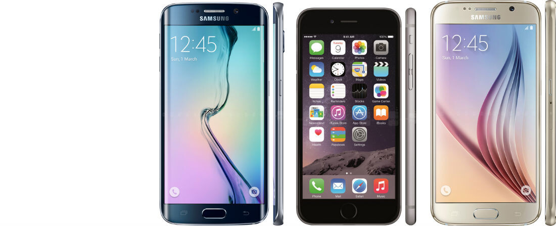 Který je nejlepší? iPhone 6 vs. Samsung Galaxy S6 a Galaxy S6 Edge