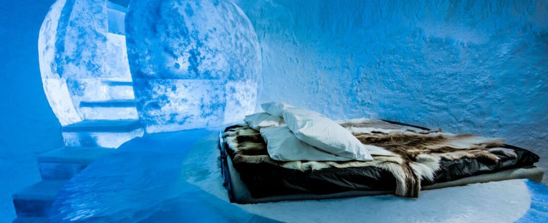 Ledový hotel aneb Mrazivá dovolená za polárním kruhem, kde studí slunce