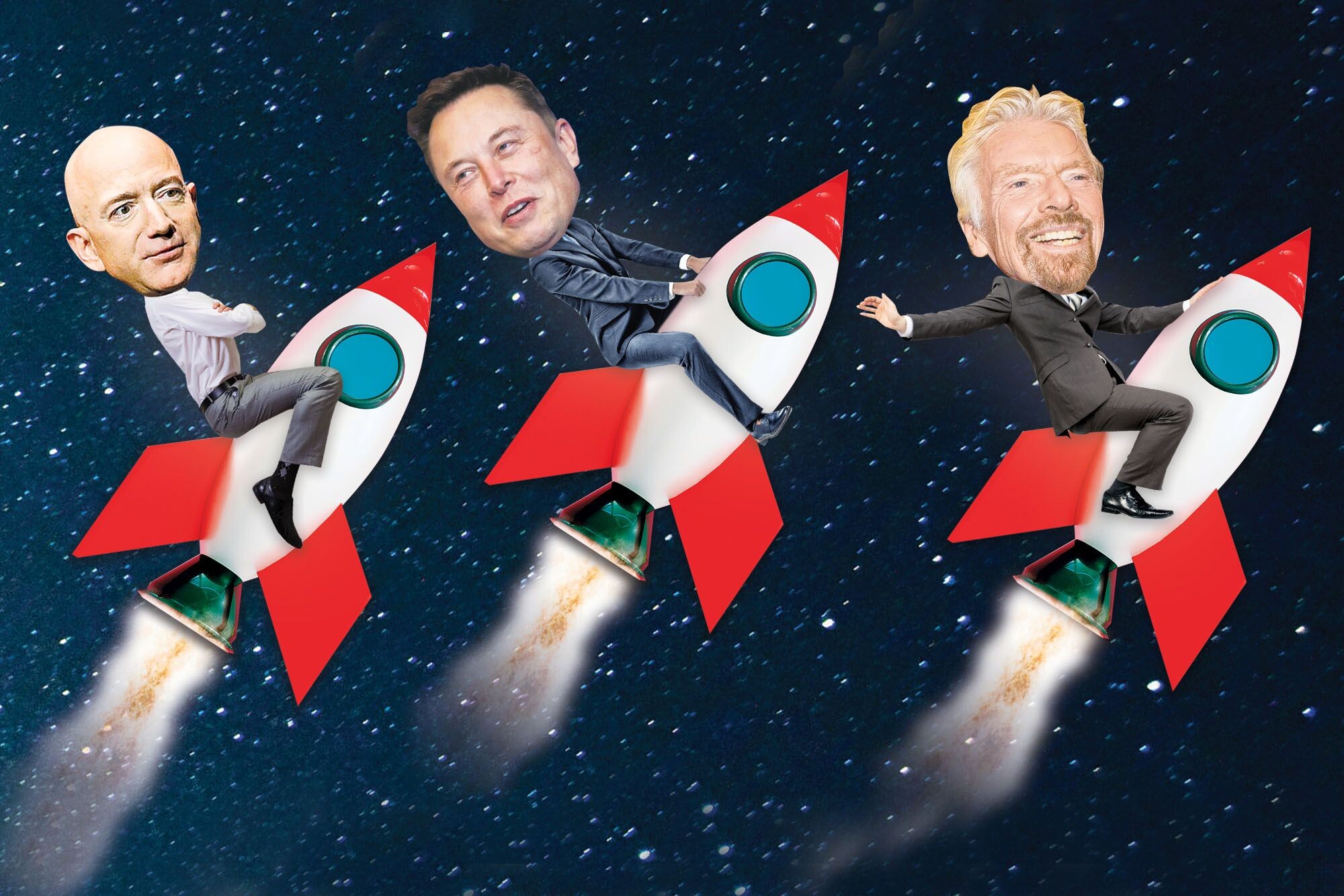 Vesmírná odysea Elona Muska, Jeffa Bezose a Richarda Bransona