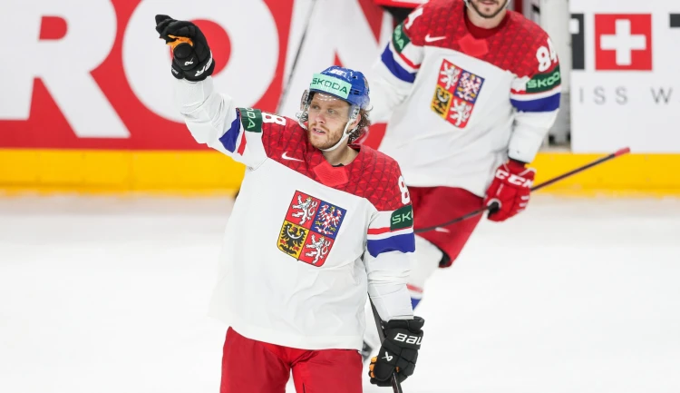 David Pastrňák na mistrovství světa v ledním hokeji 2024