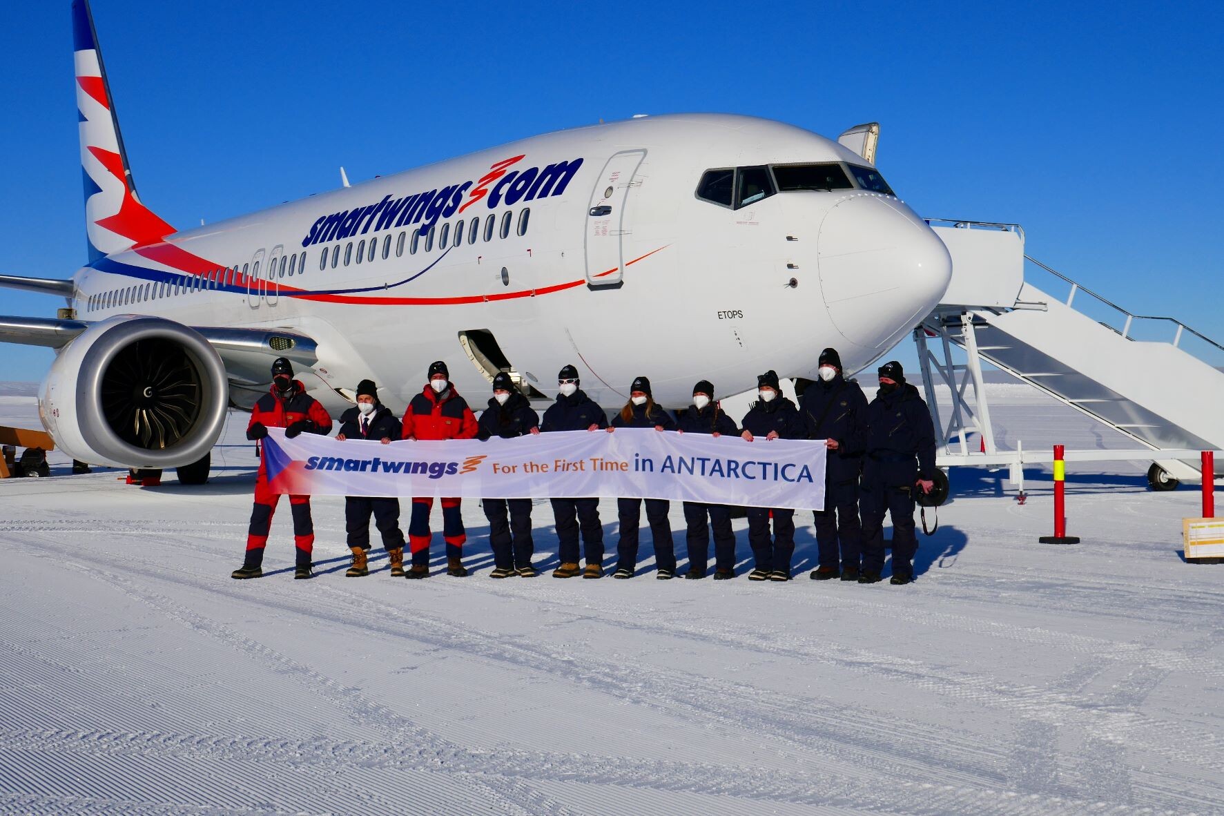 Příští zastávka Antarktida. Smartwings tam jako vůbec první přistály s Boeingem 737 MAX