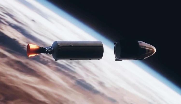 Druhý stupeň rakety Falcon 9