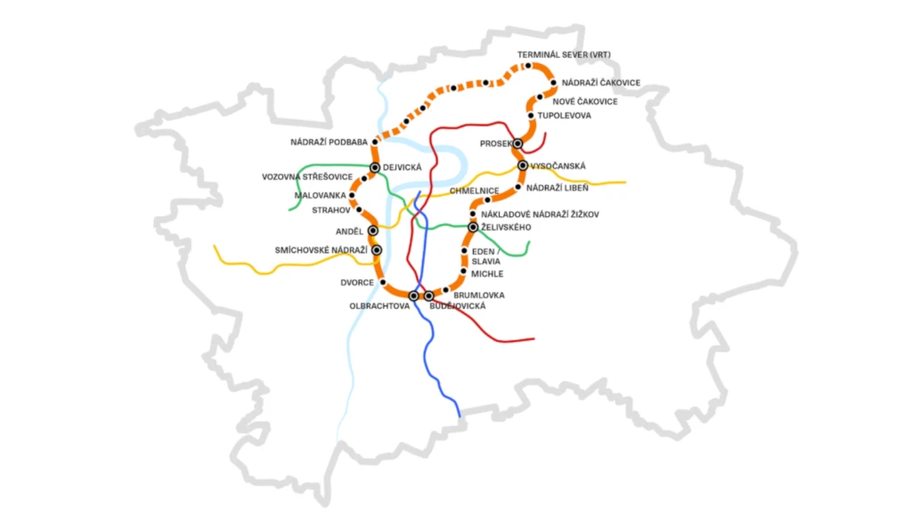 Praha chce mít okružní metro. Pátá linka by se mohla začít stavět někdy po&nbsp;roce 2030