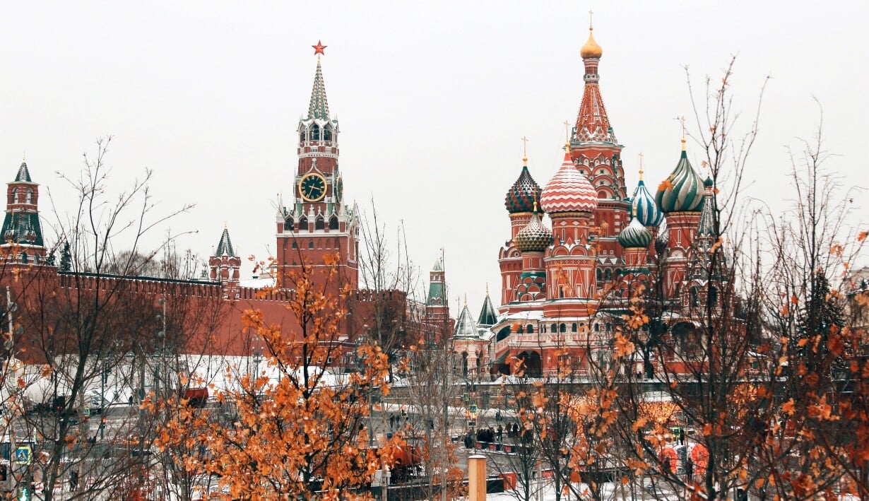 Pohled na Kreml v Moskvě