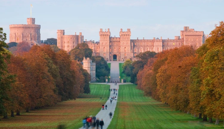 Podzimní pohled na zámek Windsor
