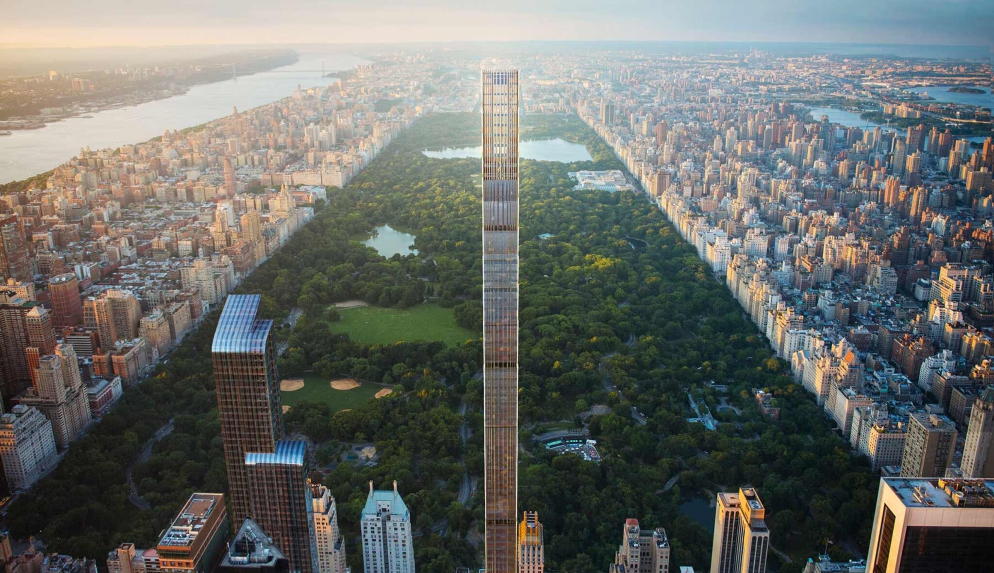 V New Yorku dokončili nejštíhlejší mrakodrap světa. Byty v něm stojí až 66 milionů dolarů