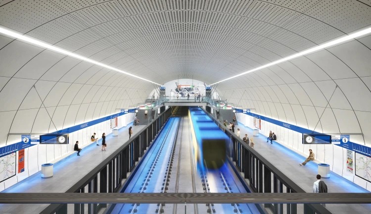 Plánovaná podoba stanice metra D Pankrác