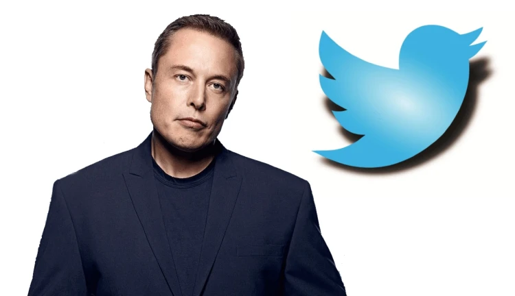 Elon Musk a logo Twitteru