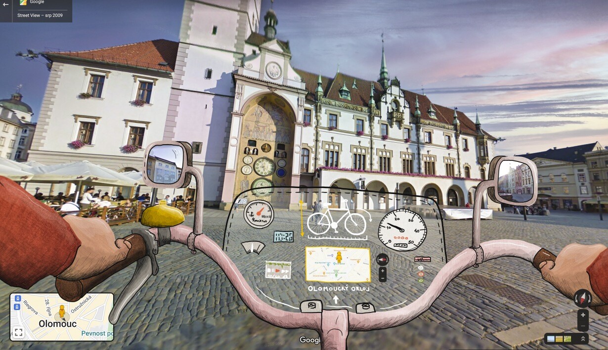 Street View slaví patnáctku. Pro záběry z českých zákoutí vznikly vtipné ilustrace