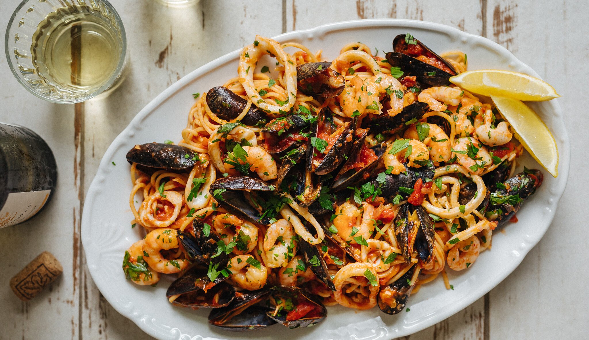 Spaghetti frutti di mare aneb Chuť moře v talíři plném špaget & mořských plodů