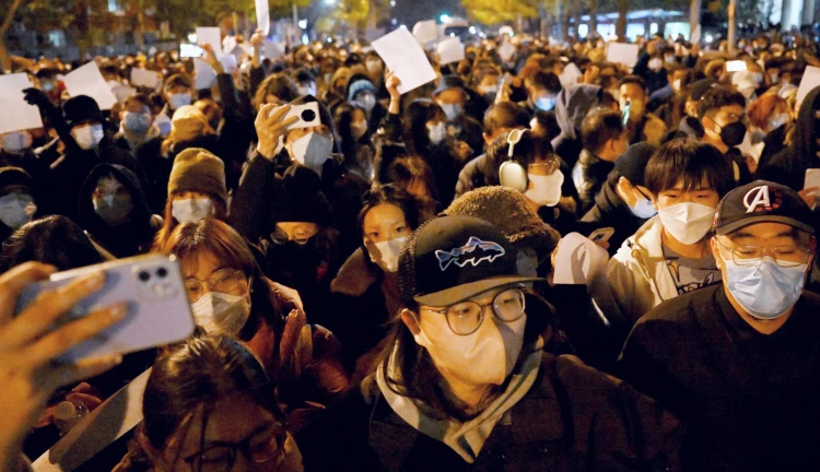 Protivládní demonstrace v Číně