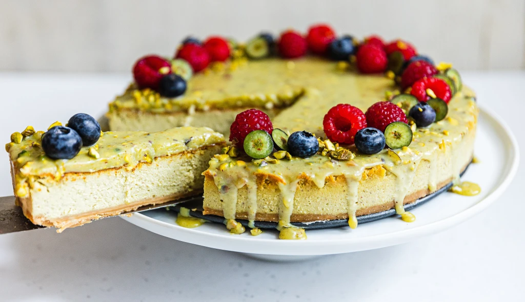 Král mezi cheesecaky. Pistáciový s&nbsp;bílou čokoládou podle nepokazitelného receptu