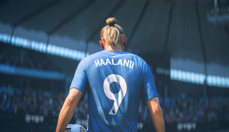 Virtuální Erling Haaland ve hře EA Sports FC 24