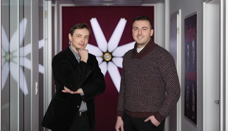 Jakub Škrabánek (vpravo) z firmy Orbi a Dušan Šídlo