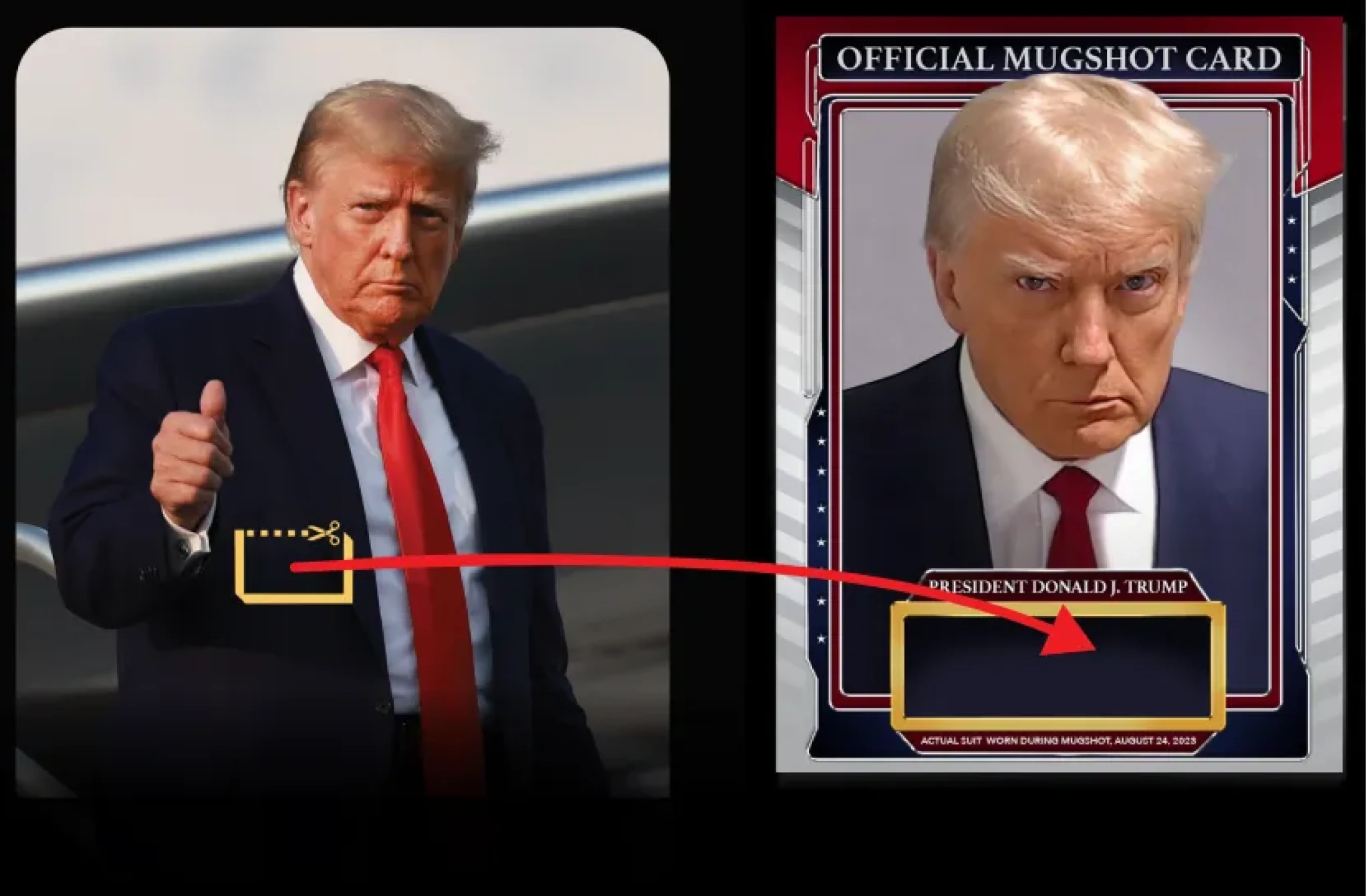 Donald Trump oblek kartička